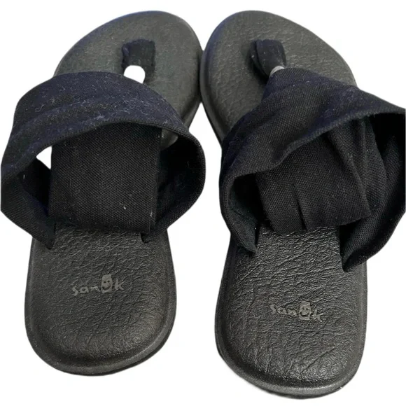 Sanuk Black Yoga Shoes Size 8 1/2 - Picture 6 of 7